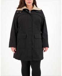 Plus Size Hooded Raincoat
