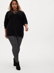Platinum Legging - Sweater Knit Shimmer Black