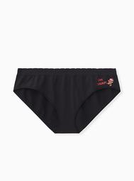 Oh Snap Gingerbread Man Black Seamless Hipster Panty