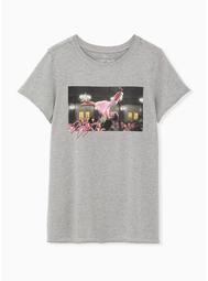 Dirty Dancing Classic Fit Burnout Heather Crew Tee