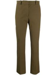 high-rise cropped slim-fit trousers