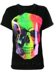 multicoloured skull print T-shirt