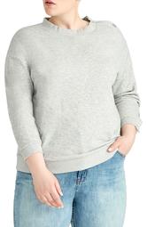 Marina Snap Button Sleeve Sweatshirt