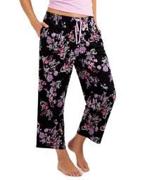 Printed Knit Cotton Cropped Pajama Pants, Created for Macy's