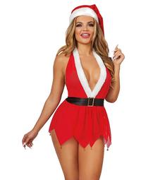 Dreamgirl Santa Themed 3-Piece Outfit 12127