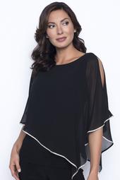 Top with cape like overlay
