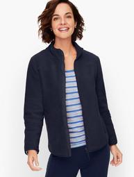 Sherpa Woven Trim Jacket - Solid