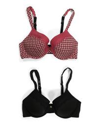 Plus 2pk Bras With Padded Straps & Lace Trim