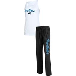 Carolina Panthers Concepts Sport Women's Plus Size Topic Tank Top & Pants Sleep Set - White/Charcoal
