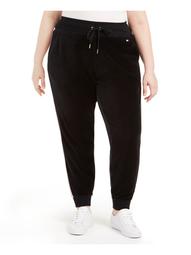 TOMMY HILFIGER Womens Black Pocketed Color Block Pants  Size 2X