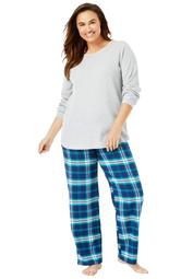 Only Necessities Women's Plus Size Thermal PJ Set  Pajamas
