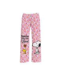 American Mills Women's Snoopy Woodstock You Are Loved Lounge Pants Pajamas, Pink