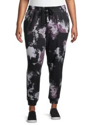 George Women's Plus Size Printed French Terry Joggers
