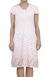 Women's Short Sleeve Cotton-rich Nightgown by EZI