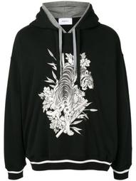 embroidered tiger hoodie
