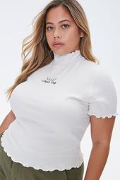 Plus Size Angels Only Lettuce-Edge Tee