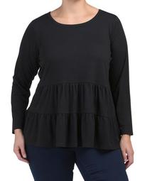 Plus Tiered Tunic Top