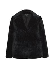 **DP Curve Black Short Faux Fur Coat