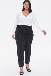 Plus Size Buckled Straight-Leg Jeans