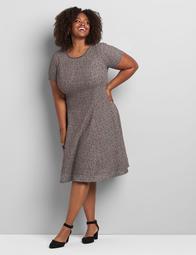 Boucle Fit & Flare Dress
