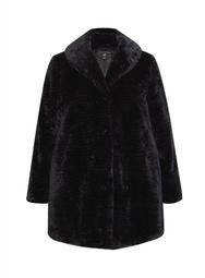 **DP Curve Black Faux Fur Coat