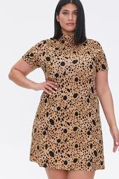 Plus Size Spotted Bodycon Dress