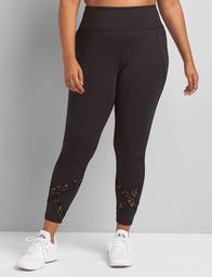 LIVI 7/8 Power Legging With Wicking - Lace Inset