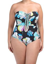 Plus Sintra Flora Bandeau One-piece Swimsuit