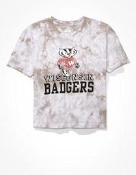 Tailgate Women's Wisconsin Badgers Tie-Dye T-Shirt