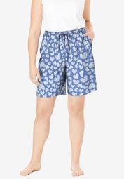 Print Pajama Shorts