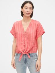 Tie-Front Cropped Top