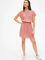 Short Sleeve Print Dress
