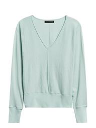 Washable Merino Dolman-Sleeve Sweater