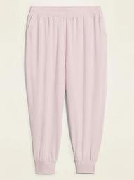 High-Waisted Lightweight French Terry Plus-Size Jogger Pants