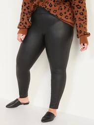 High-Waisted Stevie Secret-Slim Faux-Leather Plus-Size Pants