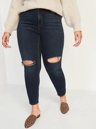 High-Waisted Secret-Slim Pockets Rockstar Super Skinny Plus-Size Ripped Jeans