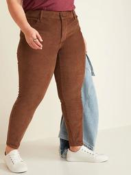High-Waisted Secret-Slim Pockets Rockstar Super Skinny Plus-Size Corduroy Pants