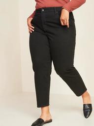 Extra High-Waisted Secret-Slim Pockets Sky-Hi Straight Plus-Size Black Jeans