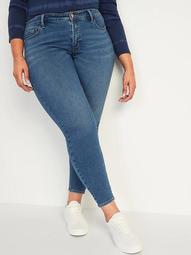 High-Waisted Secret-Slim Pockets Rockstar Built-In Warm Plus-Size Super Skinny Jeans