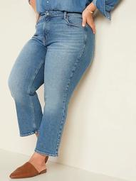 High-Waisted Secret-Slim Pockets Plus-Size Crop Flare Ankle Jeans