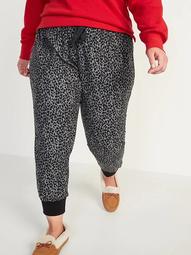 Patterned Flannel Jogger Plus-Size Pajama Pants 