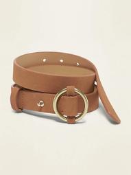O-Ring Fashion Belt for Women (1-inch)