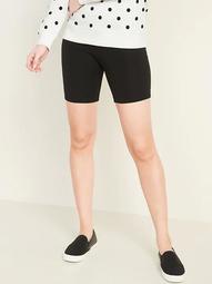Mid-Rise Jersey Biker Shorts for Women -- 7-inch inseam