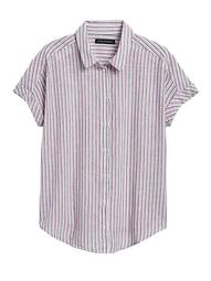 Cotton-Linen Roll-Cuff Shirt