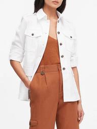 Linen-Cotton Safari Jacket