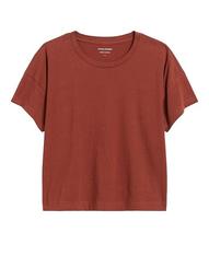 SUPIMA® Cotton Boxy Cropped T-Shirt