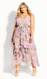 Heartwine Floral Maxi Dress - rose