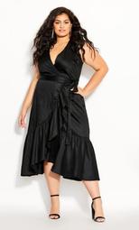 Ruffle Vibes Dress - black