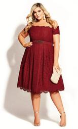 Lace Dreams Dress - red