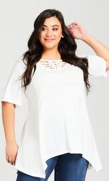 Knotted Cage Tunic - ivory